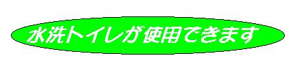 水洗トイレが利用できます