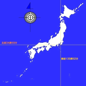 日本地図で見た館山の位置