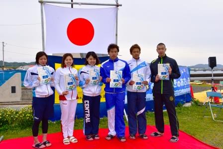 入賞者(左から2番目:貴田裕美選手)