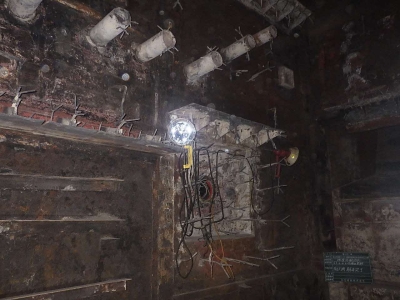 1号焼却炉内 耐火物撤去完了