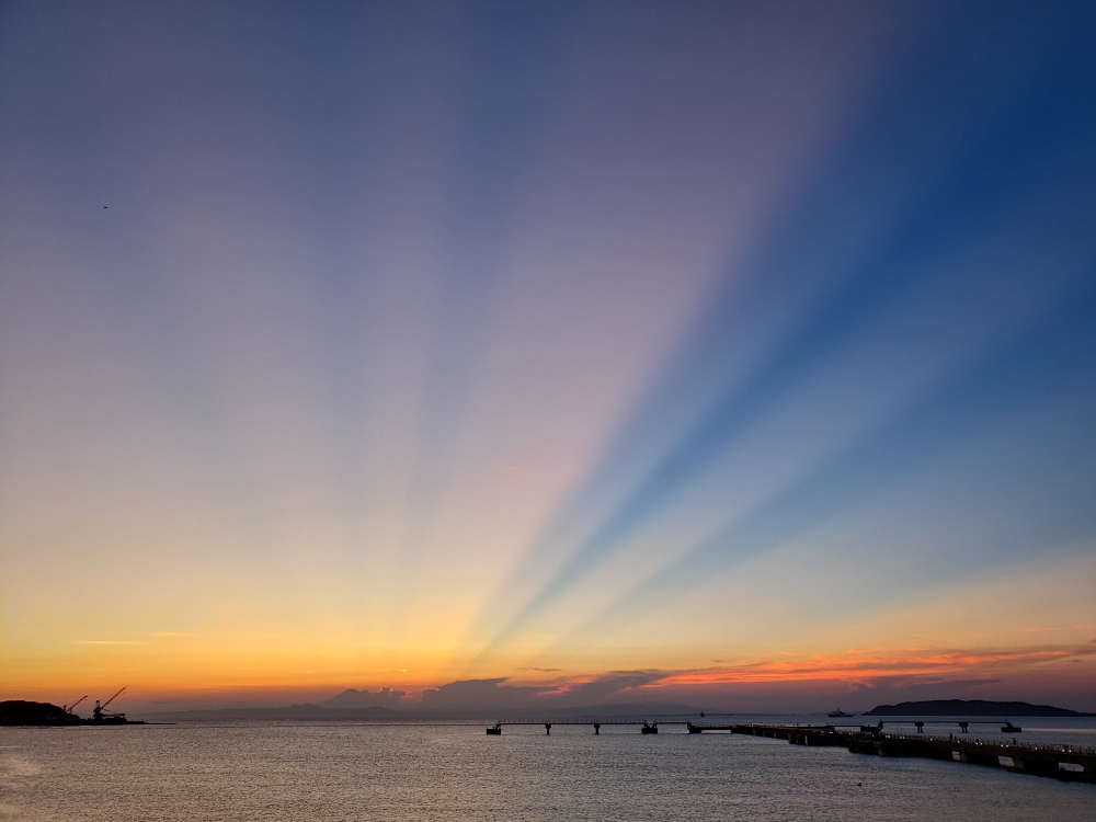 デッキからの夕日