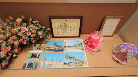 思い出コーナーに展示していただきました